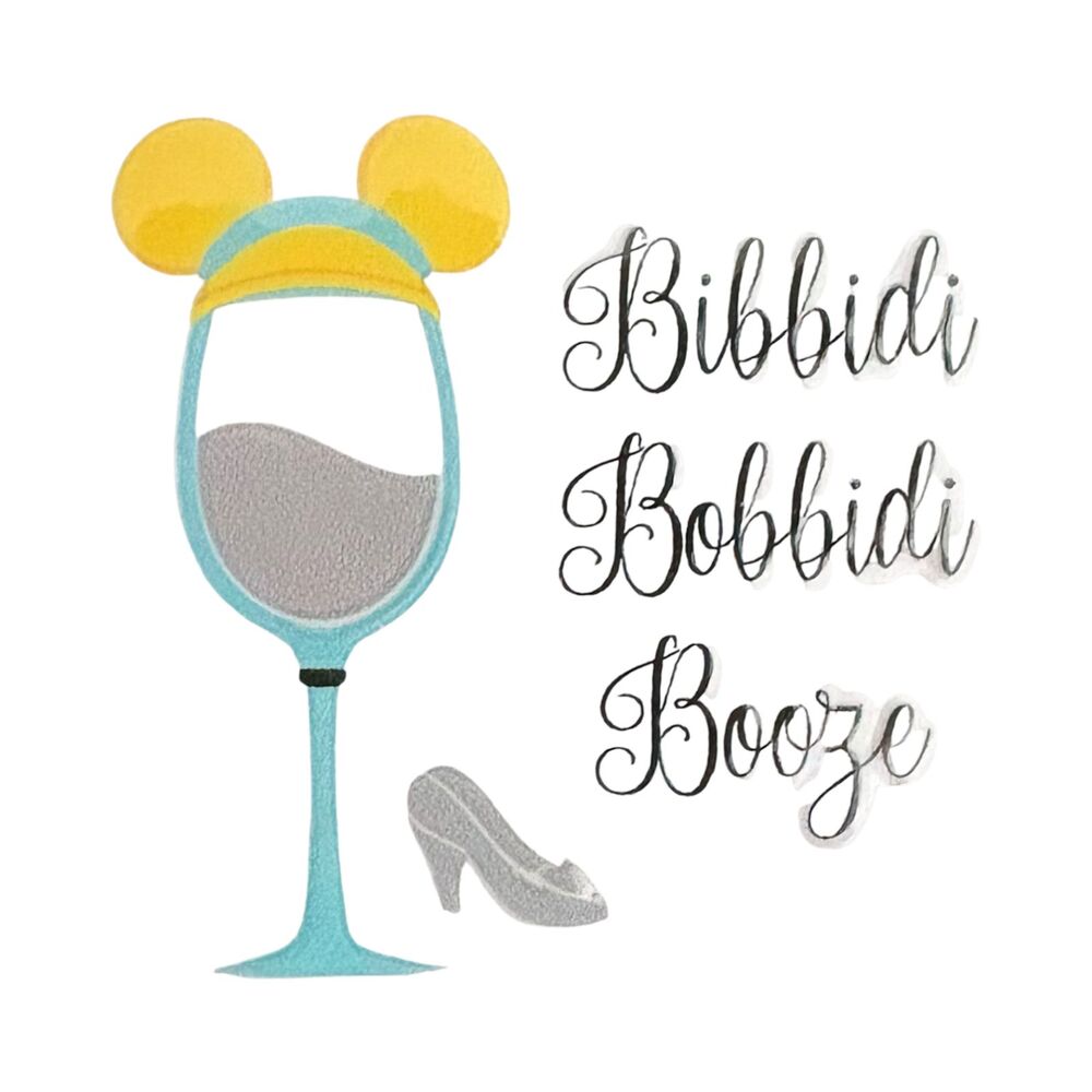 Six Disney-Inspired Wine Glass/Cup UV Stickers Waterproof Transparent Decals